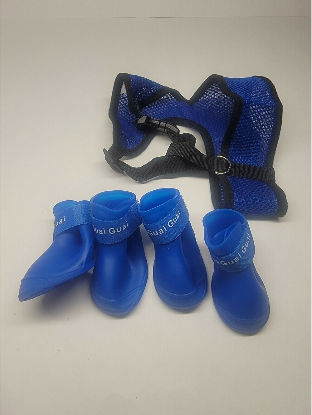 Pet Shoes Waterproof Anti-slip Rain Boots with Leash harness small dog puppies